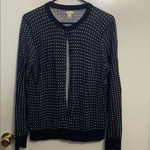 J. Crew Button Up Polka Dot Caryn Cardigan